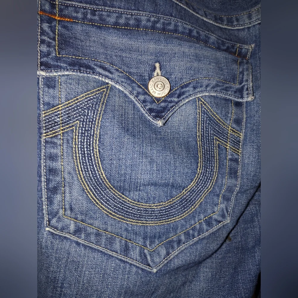 True Religion Distressed Blue Jean Shorts - Picture 12 of 13
